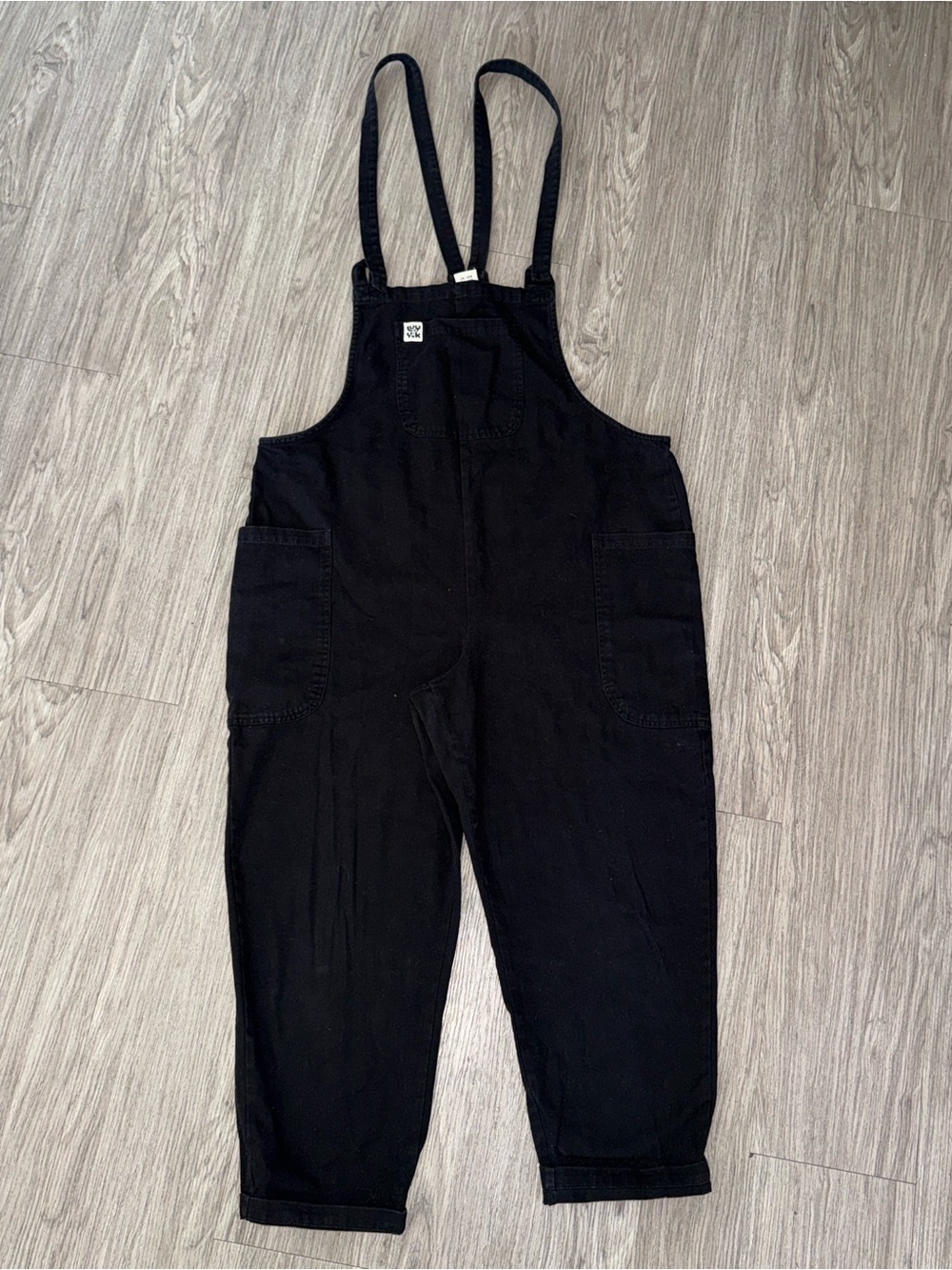 Lucy & Yak Original Dungarees Black Organic Cotton 10R Overalls